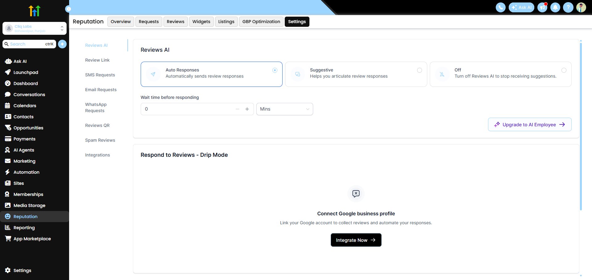 Columbia Blue GoHighLevel theme by CliqLabs